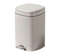 Xgdsnly Foot Pedal Trash Can Rust Resistant Step on Trash Can Waste Container Waste Container, Cream White, 12L