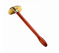 Xgdsnly Gua Sha Self Use Long Handle Gua Sha Ergonomic Design Myofascial Release, Red Pear Wood Brass Tai Chi Gua Sha Board Long Handle + Essential Oil + Acupoint Chart