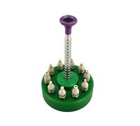 Xgdsnly Industrial Installer Watchmaker Hand Installing Tool with Anodized Metal Base Upright Knurled Handle Heads Precision Control Suitable for Watch Repair Servicing Custom Builds, Green