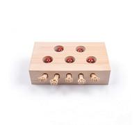 Xgdsnly Interactive Cat Puzzle Toy Box Wooden Interactive Cat Puzzle Toy Indoor for Cats, Apartment, Doll