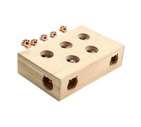 Xgdsnly Interactive Wooden Cat Puzzle Toy Cat Puzzle Flat Box-Profile for Kittens, Whack-a-mole Upgrade Version