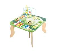 Xgdsnly Learning Game Desk 5 In 1 Activity Table Xylophone Bead Maze Shape Sorter Alphabet Blocks Sliding And With Water Based Paint Suitable for nursery playroom classroom