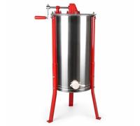 Xgdsnly Manual Cylindrical Rust-Resistant Equipment for Beekeepers, Red, 2-Frame Manual Honey Extractor With Red Stand And Honey Outlet