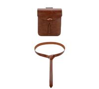 Xgdsnly Medieval Waist Belt Loop Fastener Medieval Waist Bag Visible Stitching Historical Gear, Brown, Brown