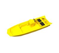 Xgdsnly Miniature Camping Boat Model 1/64 Scale Fishing Boat Decorative Figure Atmospheric with Fine Structure Made of Resin for Diorama Min, yellow