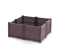 Xgdsnly Modular Planter Box Self-Watering Planter with Water Reservoir Elevated Flower Box for Gardeners, Balcony, 80 80 37cm, Wider And Deeper 4-Tier Planter Box