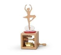 Xgdsnly Music Box with Open Compartment Manual Hand Crank Music Box Nostalgic Decor for Desk, Dancing Ballerina