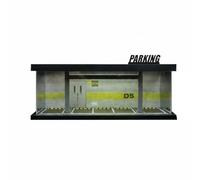 Xgdsnly Parking Garage Car Display Case Diorama with Acrylic Enclosure and Lighted Interior Construction for Collectors Suitable for cabinet display home decor gift giving, Industrial Garage
