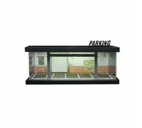 Xgdsnly Parking Garage Car Display Case Diorama with Acrylic Enclosure and Lighted Interior Construction for Collectors Suitable for cabinet display home decor gift giving, Off-Road Garage