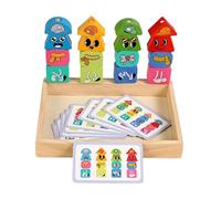 Xgdsnly Shape Sorter Stacking Wooden Sorting Toy Matching Puzzle Educational Blocks Sequential Beads Coordination Suitable for Children Developing, Expression