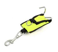 Xgdsnly Strap with Metal Hook Compact Accessory Secure Equipment Tether for Technical Divers, Wreck Diving, Fluorescent Yellow
