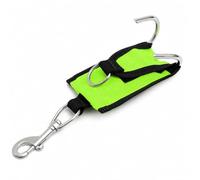 Xgdsnly Strap with Metal Hook Compact Accessory Secure Equipment Tether for Technical Divers, Wreck Diving, Fluorescent Green