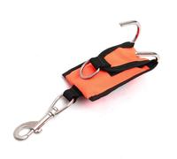 Xgdsnly Strap with Metal Hook Compact Accessory Secure Equipment Tether for Technical Divers, Wreck Diving, Fluorescent Orange
