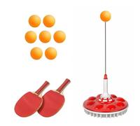 Xgdsnly Table Tennis Reply Training Device Easy to Assemble Table Tennis Training Device with Elastic Rod Portable for Kids