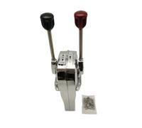Xgdsnly Tabletop Marine Boat Throttle Controller Stainless Steel Boat Console Throttle Controller with Mounting Hardware Ergonomic Twin Lever Engine Control, Japanese Zinc, Zinc Alloy