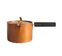 Xgdsnly Thickened Cookware Copper Pot Saucepan With Lid Hammered Craft Copper Build Firm Long Handle Reliable Heat Control Suitable for home use cozy kitchens, With Spout, Thickened