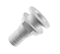 Xgdsnly Thru-hull Hose Connector, Boat Pump Connector Flange, resistant, Bilge for Yachts, Small Boats, And Outdoor Use, White, 1-1 4 Inch