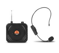 Xgdsnly Voice Amplifier with Headset Mic Hands Portable Voice Amplifier Compact Portable PA System for Teachers, Tour Leaders, Lectures, With Wireless Microphone