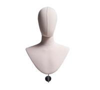 Xgdsnly Wall-Mounted Mannequin Head Simple Installation Mannequin with Wall Mount Stylish Hat Display Stand for Visual Merchandising , Thick Linen Head Mold Chest Piece With Black Hook