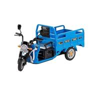 XGFFBAGB 1:12 For Three-wheeled Cargo Delivery Truck, Pull-back Toy Car, Alloy Three-wheeled Model Toy Collection Gift(Blue,No box)