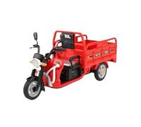 XGFFBAGB 1:12 For Three-wheeled Cargo Delivery Truck, Pull-back Toy Car, Alloy Three-wheeled Model Toy Collection Gift(Red,With box)
