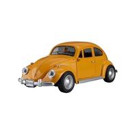XGFFBAGB 1:18 For Beetle 1955 Models Cars Alloy Diecast Toys Light Music Car Rubber Tires Pull Back Vehicles Collection Gifts(Yellow,No box)