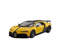 XGFFBAGB 1:18 For Chiron Alloy Diecasts Metal Casting Sound And Light Model Car Toys(Yellow,With box)