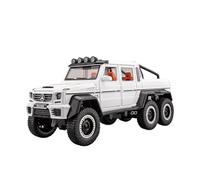 XGFFBAGB 1:18 For G63 6X6 Off Road SUV Alloy Metal Diecast Car Model Sound & Light Collectibles Gift(White,No box)