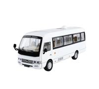 XGFFBAGB 1:24 For Coaster BUS Alloy Car Model Pull Back Toy Collectibles Gift(White,With box)