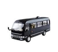 XGFFBAGB 1:24 For Coaster Medium Business Alloy Diecast Model Car Collecting Hobbies Decorative Ornaments Gift(Black,With box)