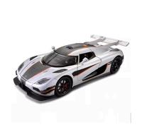 XGFFBAGB 1:24 For Koenigsegg One Alloy Model Pull Back Toy Sports Car Collection Ornaments Gift(Silver,With box)