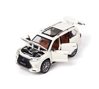 XGFFBAGB 1/24 For LX 570 SUV Car Model Alloy Metal Body Diecast Toys With Six Doors Opened Vehicle Gifts(White,No box)