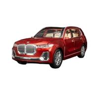 XGFFBAGB 1:24 For X7 SUV Model Diecast Vehicles Alloy Toy With Six Doors Opened Sound ＆ Light Car Toys Gifts(Red,No box)