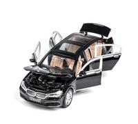 XGFFBAGB 1:24 Scale For BM760Li Metal Model With Light And Sound Diecast Car Pull Back Toys Collection For Gift(Black,With box)