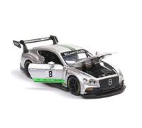 XGFFBAGB 1/32 For BentleyGT3 Sport Alloy Car Model Toy With Four Doors Opened Sound And Light Vehicle Gifts(Gray,With box)