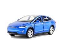 XGFFBAGB 1:32 For Tesla-Model/S Alloy Model Six Open Door Sound Light Pull Back Metal Toy Car(Blue F,No box)
