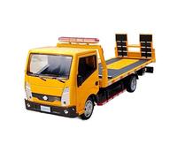XGFFBAGB 1/32 For VAN Type Alloy Trailer Model Metal Car Transporter Wrecker Truck Pull Back Sound And Light Toy(Yellow,No box)