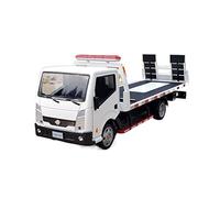 XGFFBAGB 1/32 For VAN Type Alloy Trailer Model Metal Car Transporter Wrecker Truck Pull Back Sound And Light Toy(White,No box)