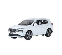 XGFFBAGB 1/32 For X-TRAIL SUV Alloy Car Model Diecast Metal Toy Off-road Vehicles Model Sound And Light Gifts(White,No box)