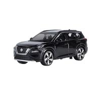 XGFFBAGB 1/32 For X-TRAIL SUV Alloy Car Model Diecast Metal Toy Off-road Vehicles Model Sound And Light Gifts(Black,No box)