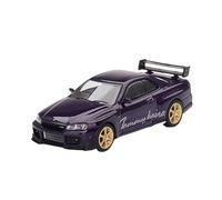 XGFFBAGB 1/64 For Skyline GT-R (R34) Tommykaira R-z Midnight Purple Diecast Model Car(With box)