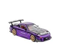 XGFFBAGB 1/64 GT-R V8 Drift (Kenmer) /RX7 RE Amemiya Wide Body Cars Alloy Diecast Model Toys(Purple B,No box)