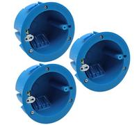 XGGYA Ceiling Light Junction Box,4" Junction Box Round Electrical Box with Adjustable Tabs,Ground Lug and Living Hinges,18 Cubic Inches,1-Gang(Pack of 3)