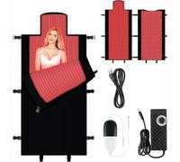 XGHDPBM 2570 PCS LEDs Red Light Therapy Mat For Pain Relief, Red Light Therapy Mat with with 660nm and 850nm Near Infrared Light Redlight, Red Light Mat Heating Pad for Shoulder Waist, Body