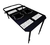 XGHDPBM Portable Car Tire Picnic Table, 70 * 50cm Outdoor Folding Car Tire Camping Table, Lightweight Dining Table, Adjustable Height, for Home, RV Camping, Outdoor Adventure, Garden,Travel