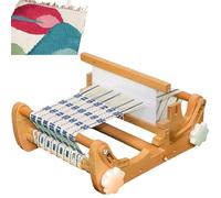XGHDPBM Tabletop Wooden Weaving Loom Kit, DIY Multi-Craft Hand-Knitting Weaving Machine, Weaving Width 20CM, Adjustable Density, Weaving Frame Loom for Tea Seats, Coasters, Placemats, Cloth Bags