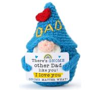 XgiftCreat Dad Gifts Fathers Birthday - Handmade Knitted Gnome Funny Gift for Father's Day Birthday Christmas, Cute Gnome for Father Papa Present from Daughter Son, I Love You Gnome Matter What