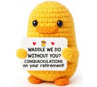 XgiftCreat Retirement Gifts for Women Men - Conquackulations on Your Retirement, Handmade Funny Duck Present, Farewell Going Away Retirement Gifts for Boss Teacher Coworker Nurse Employee Retirees