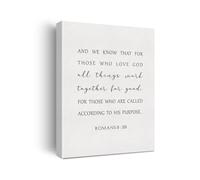 XGINERFEX All Things Work Together Canvas - Inspirational Word Art for Christian Wall, Minimalist Decor, or Housewarming Blessing Gift(Unframed,16x24inch(40x60cm))