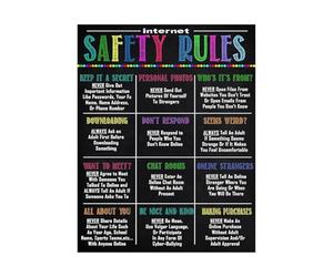 XGINERFEX Digital Rules for Poster - Cybersecurity and Computer Guidelines, STEM Classroom Decor(Unframed,16x24inch(40x60cm))